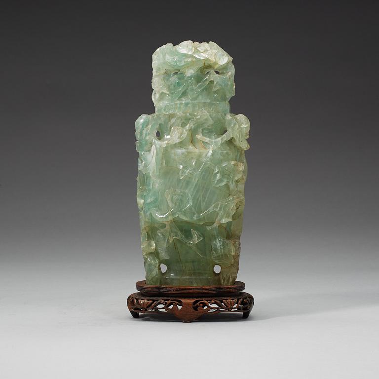 VAS med LOCK, fluorit. Sen Qingdynasti.