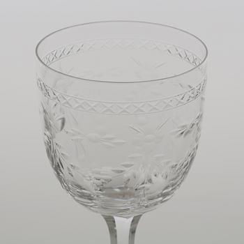 27 glasses, model "Mac Guirlang" by Fritz Kallenberg for Boda, second half of the 20th century.