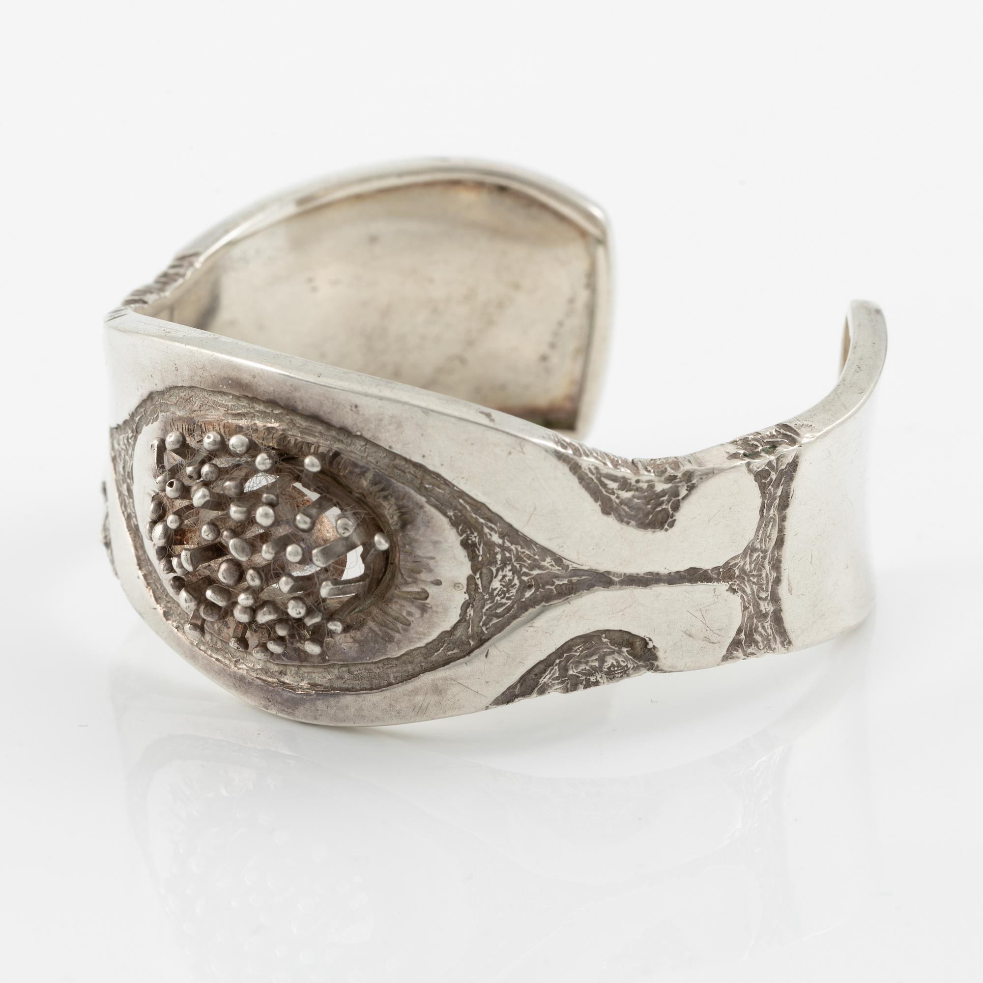 Claës E. Giertta, armband, sterlingsilver, Stockholm 1989.