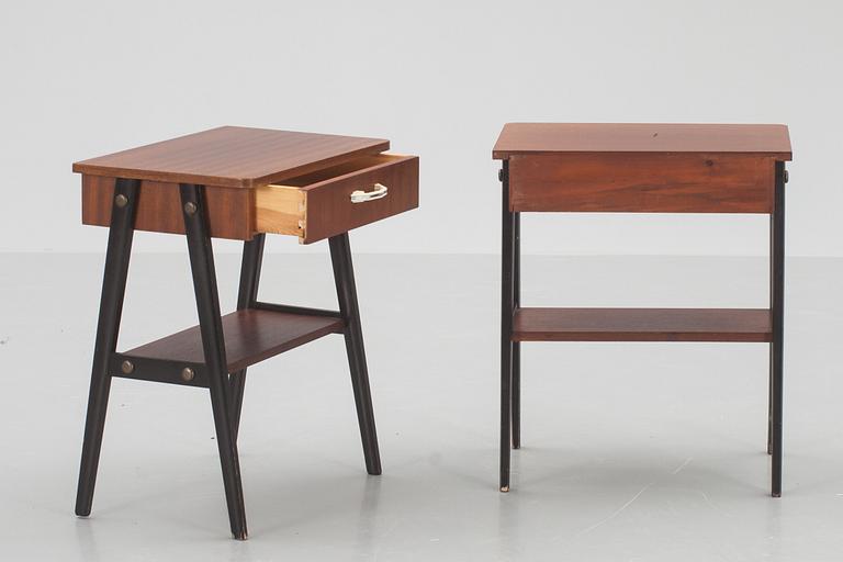 SÄNGBORD, ett par, 1950/60-tal.