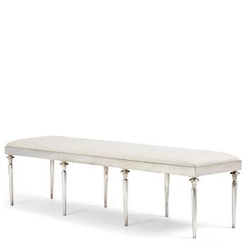 342. Torkov, a silver-plated metal bench, Illums Bolighus, Denmark, 1930s.