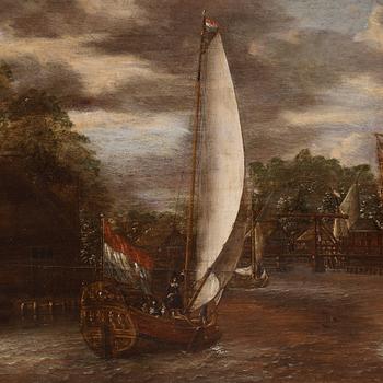 Jacobus Storck, View of the Maarssen on the river Vecht.