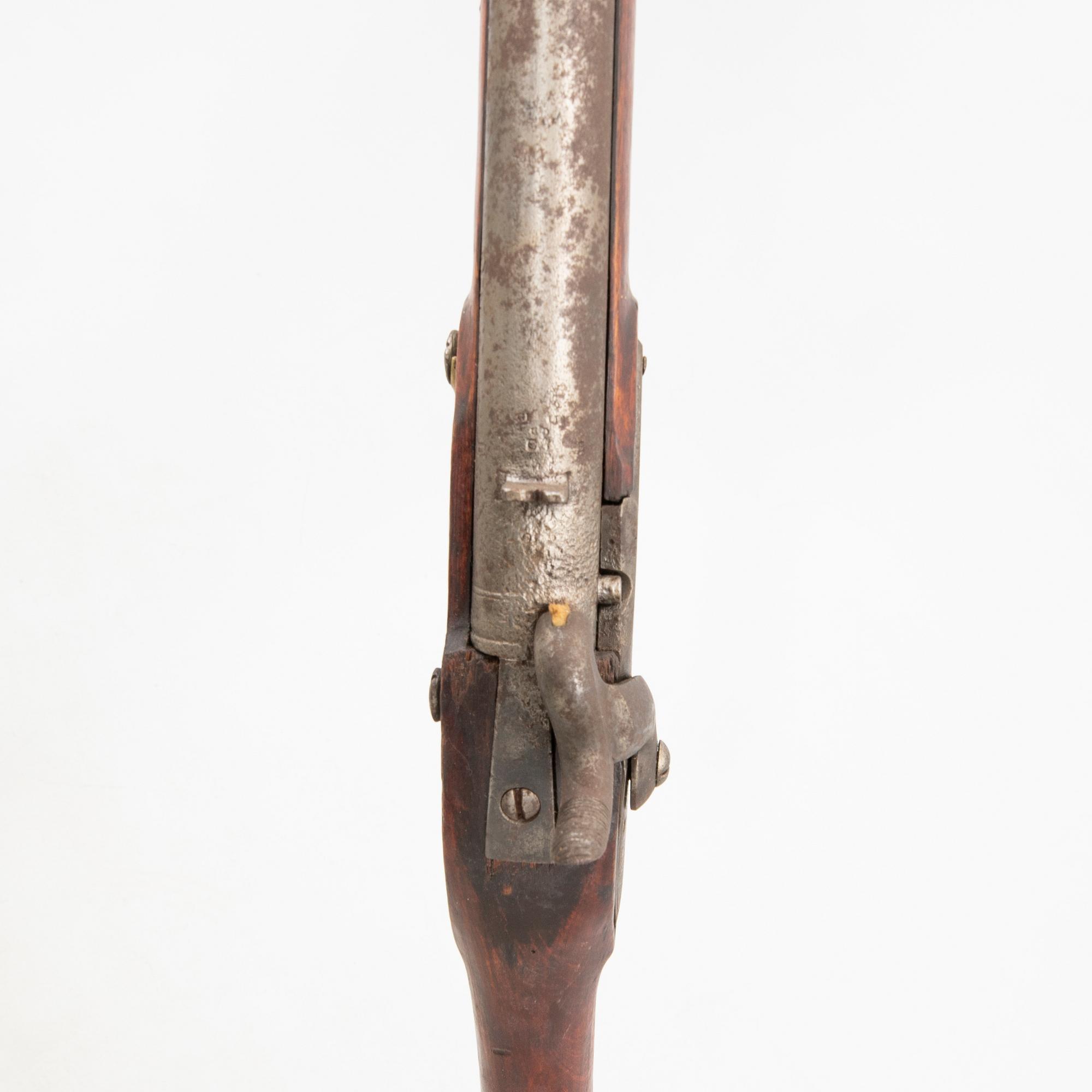 Slaglåsgevär, brittiskt-svenskt, 1851 års förändringsmodell.