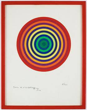 JULIO LE PARC, färgserigrafi,  signerad Le Parc och numrerad 57/120 med blyerts.