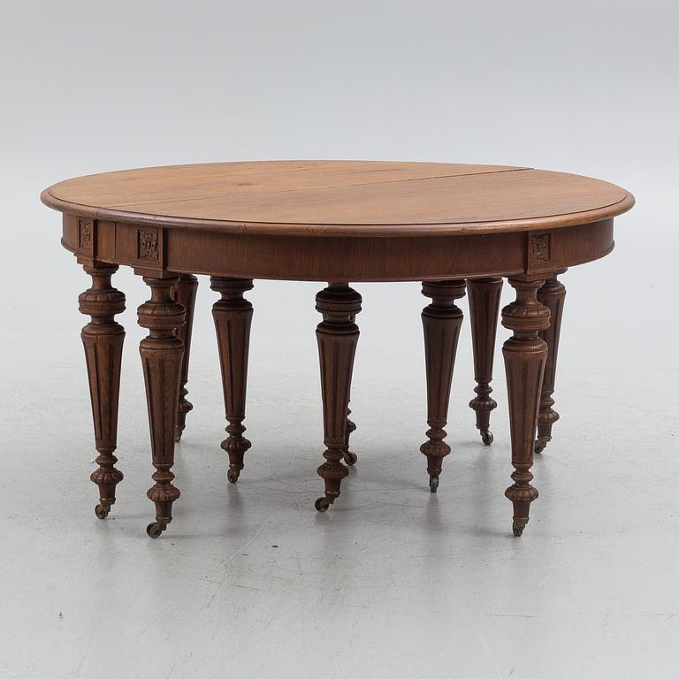 Matbord, gustaviansk stil, omkring 1900.