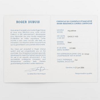 Roger Dubuis, AquaMare, Just for friends, armbandsur, 35 x 35 (49) mm.