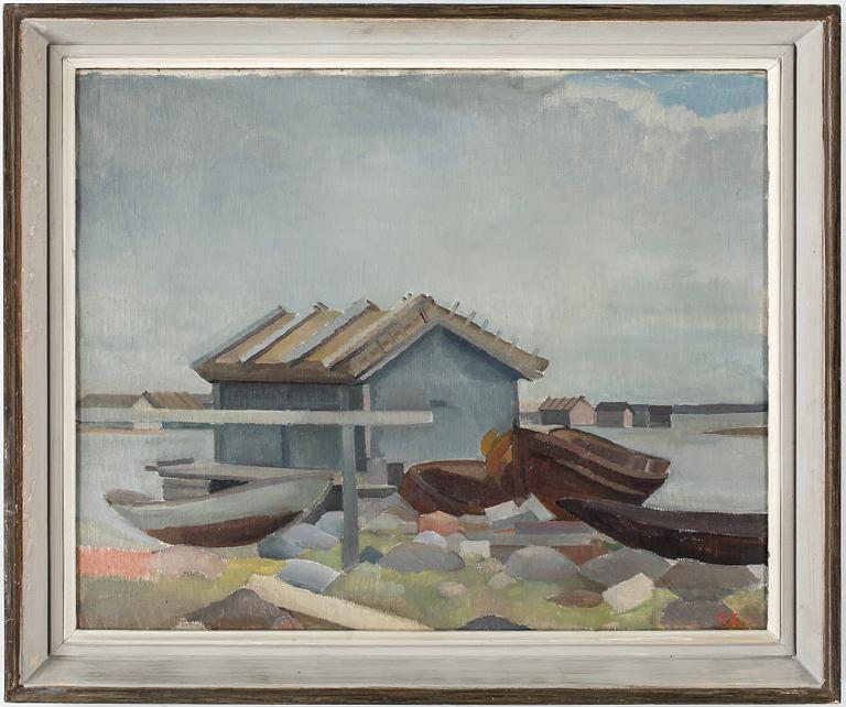 RAGNAR EKELUND, olja på duk, monogramsignerad samt daterad á tergo spännram 1923.