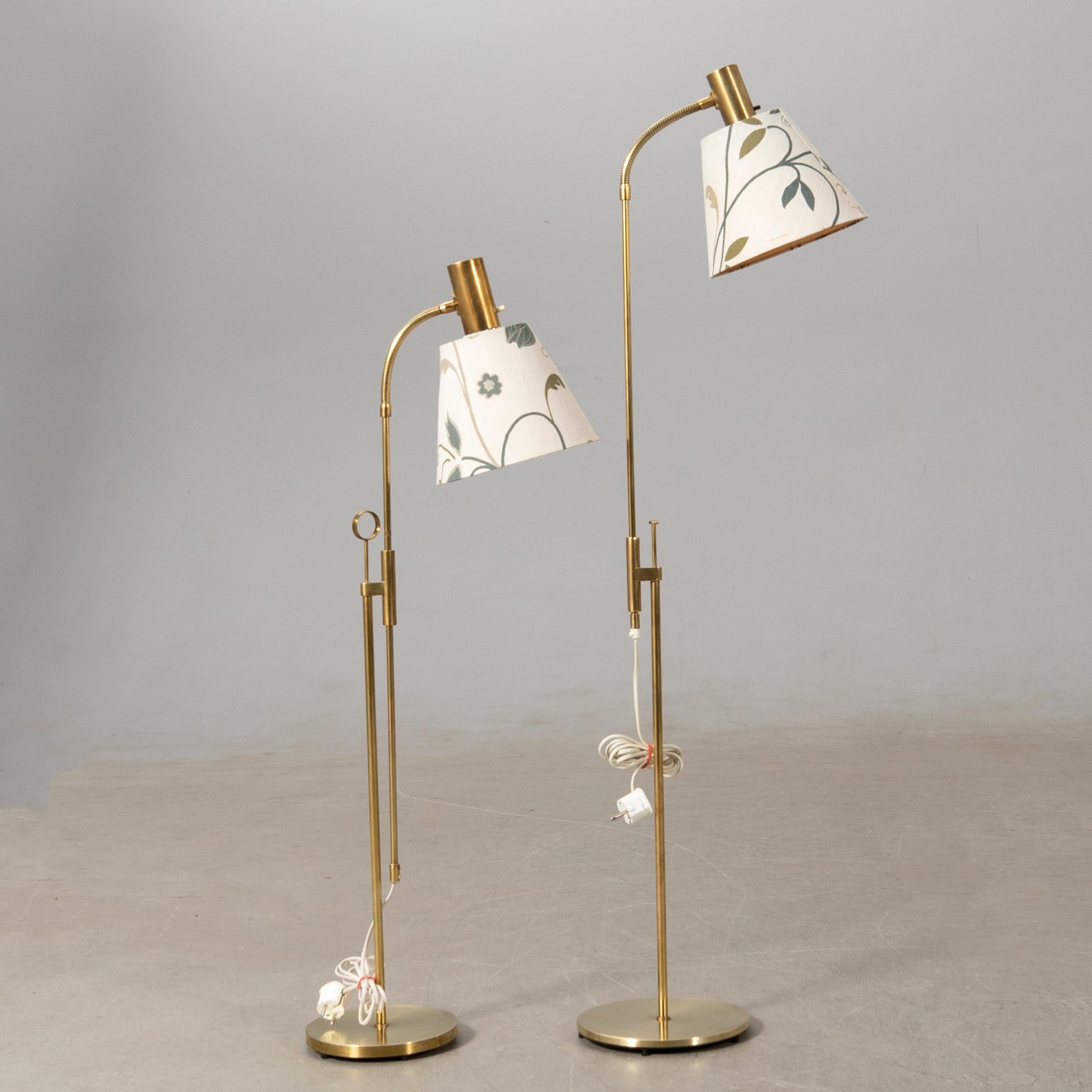 Floor lamps, two similar, Falkenberg, late 20th century.