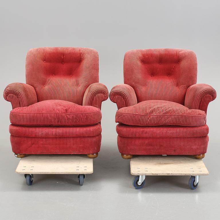 FÅTÖLJER, ett par, modell 336, Josef Frank, Firma Svenskt Tenn.
