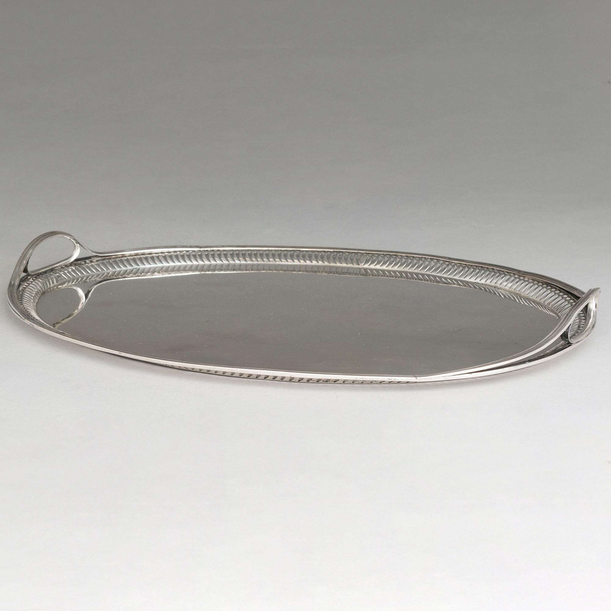 BRICKA, silver, S:t Petersburg, 1796, oidentifierad mästarstämpel.