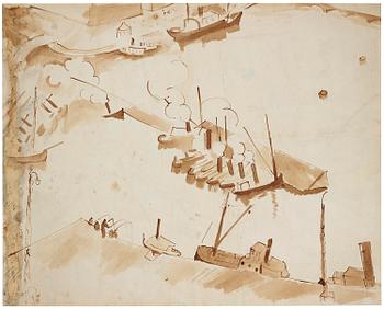 658. Isaac Grünewald, View over Stockholm.
