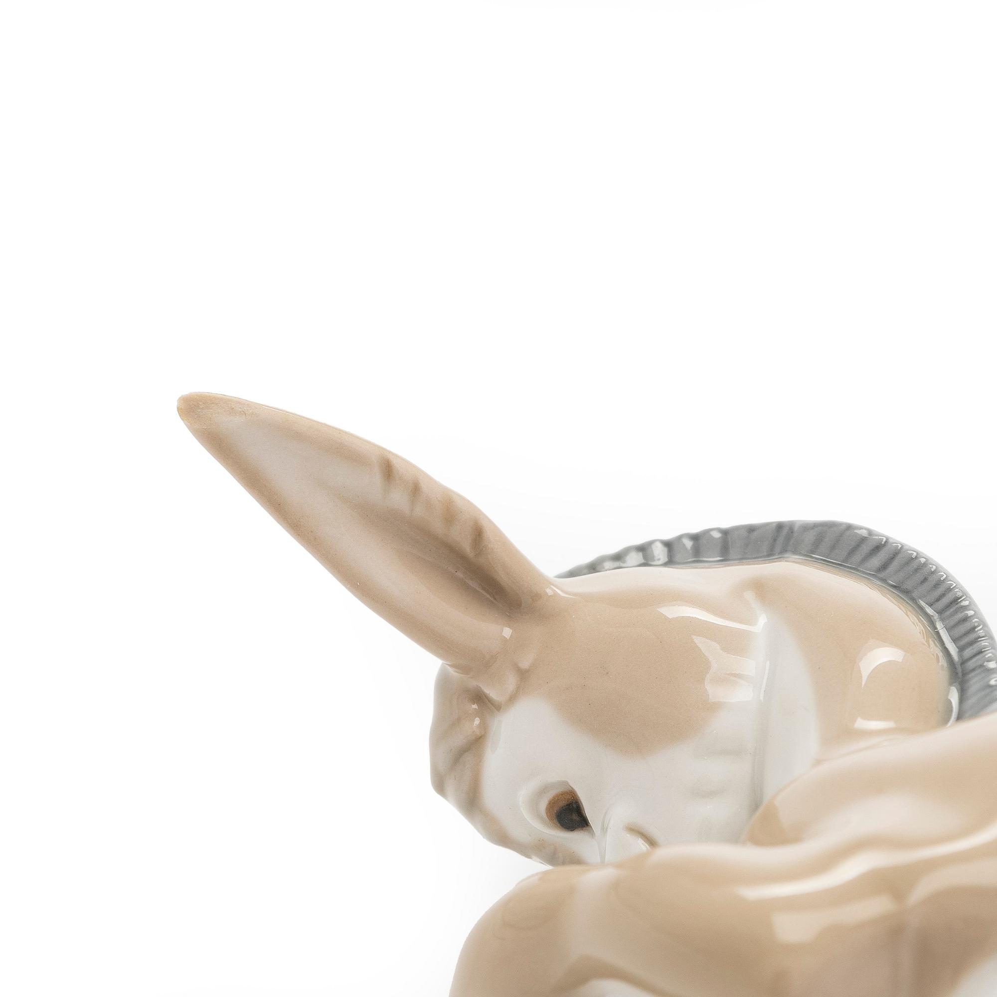Lladró, figuriner, 2 st, porslin, Donkey in Love och Trumpeting Elephant.