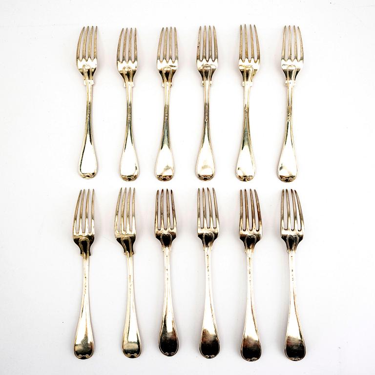 Gafflar 12 st silver olika mästare.