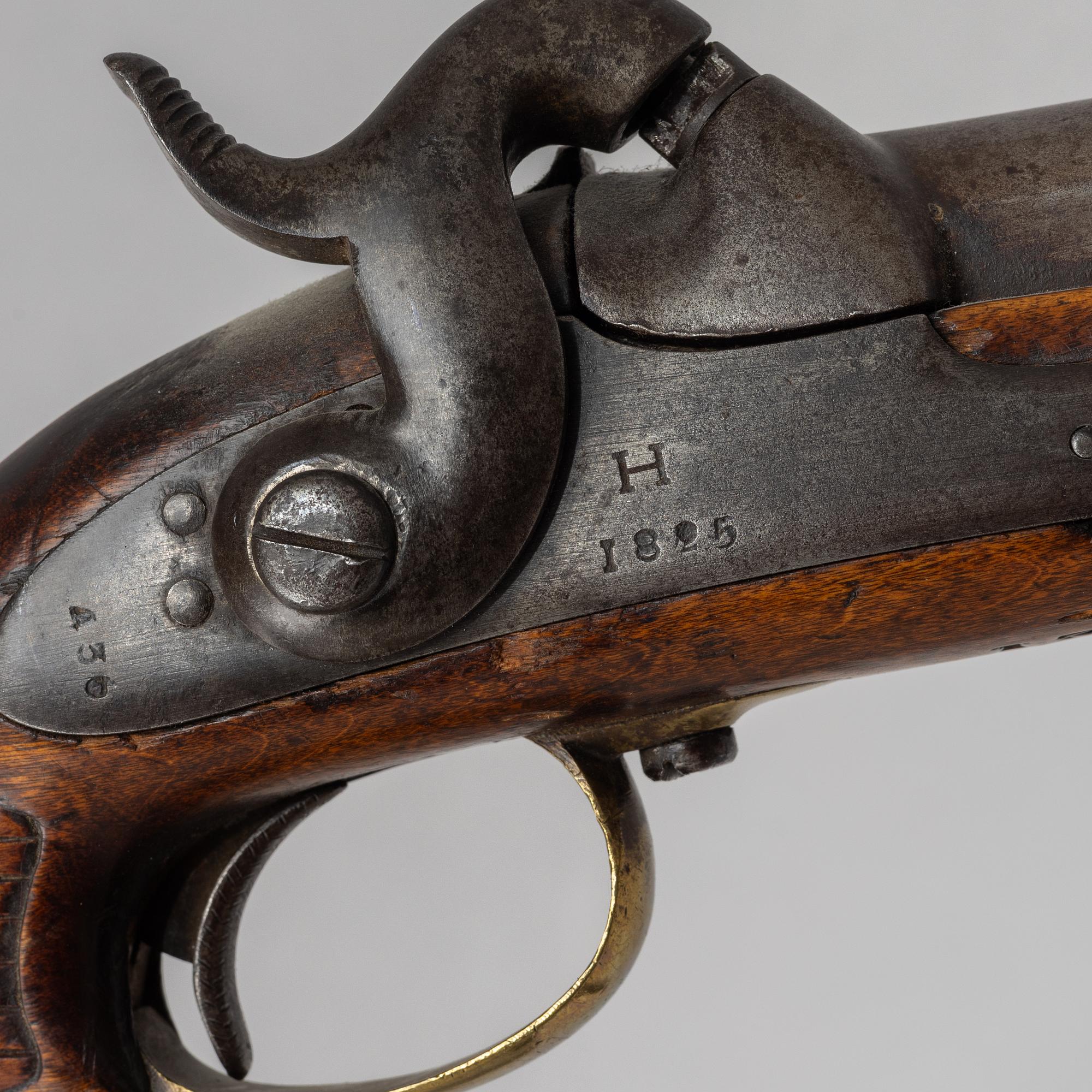 A Swedish smooth bored cavalry percussion pistol 1850 pattern.