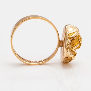 Björn Weckström, "Yellow rose", a 14K gold ring. Lapponia 1969.