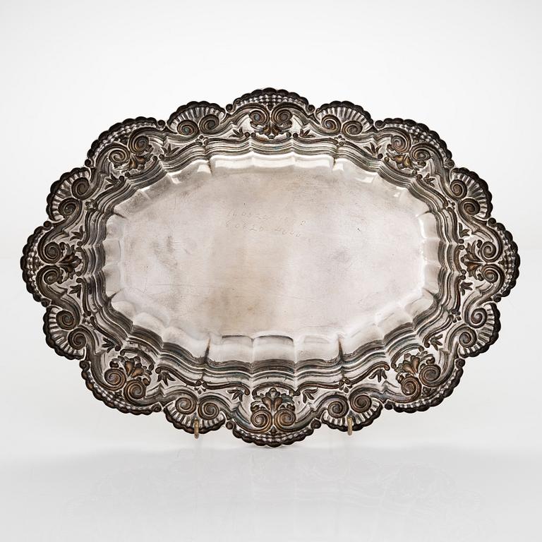 Serveringsskål, silver (.915), Spanien 1900-talets mitt.
