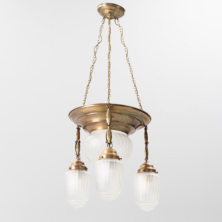 Ceiling lamp, Art Nouveau, circa 1900.