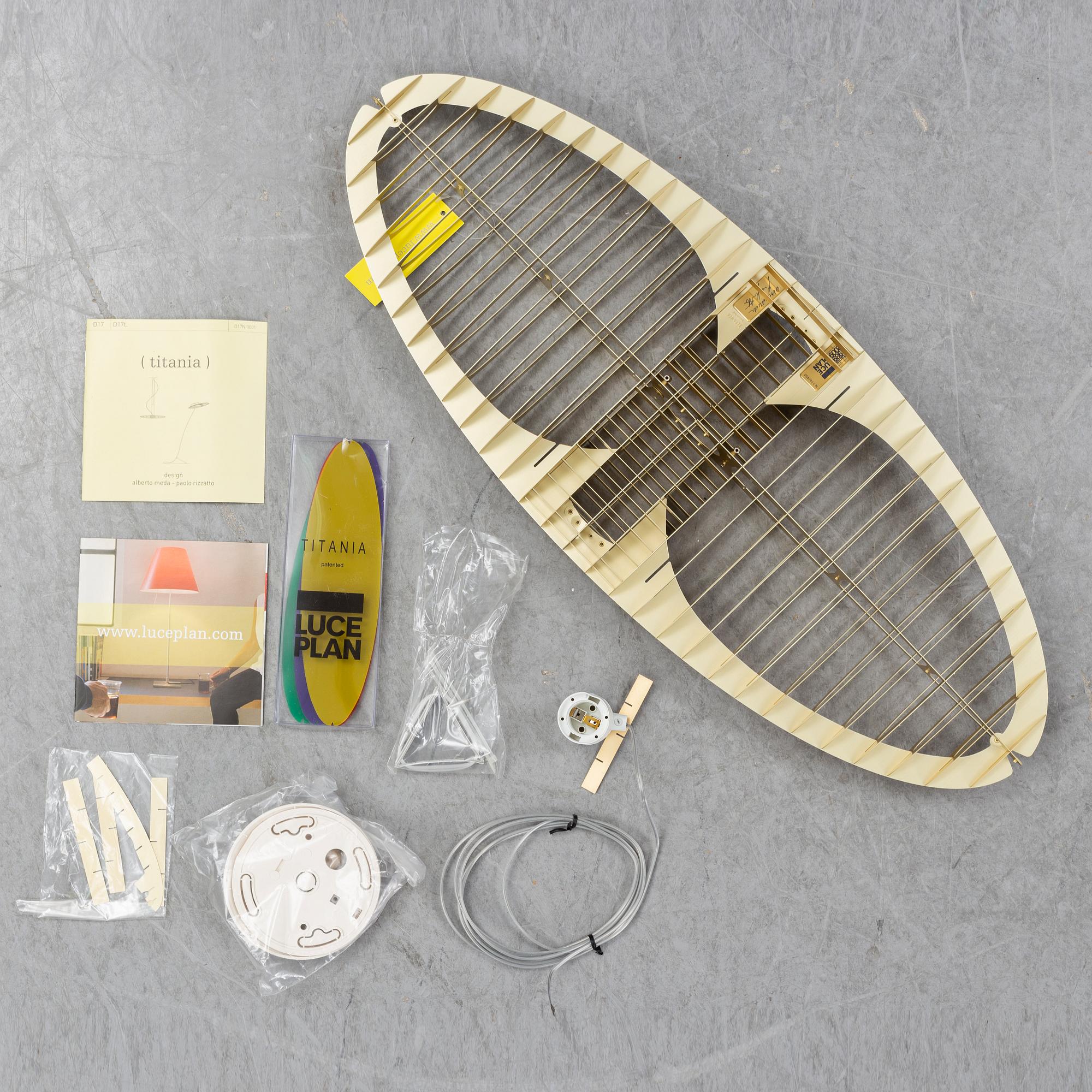 Alberto Meda & Paolo Rizzato, ceiling light, 'Titania limited gold edition', Luceplan.