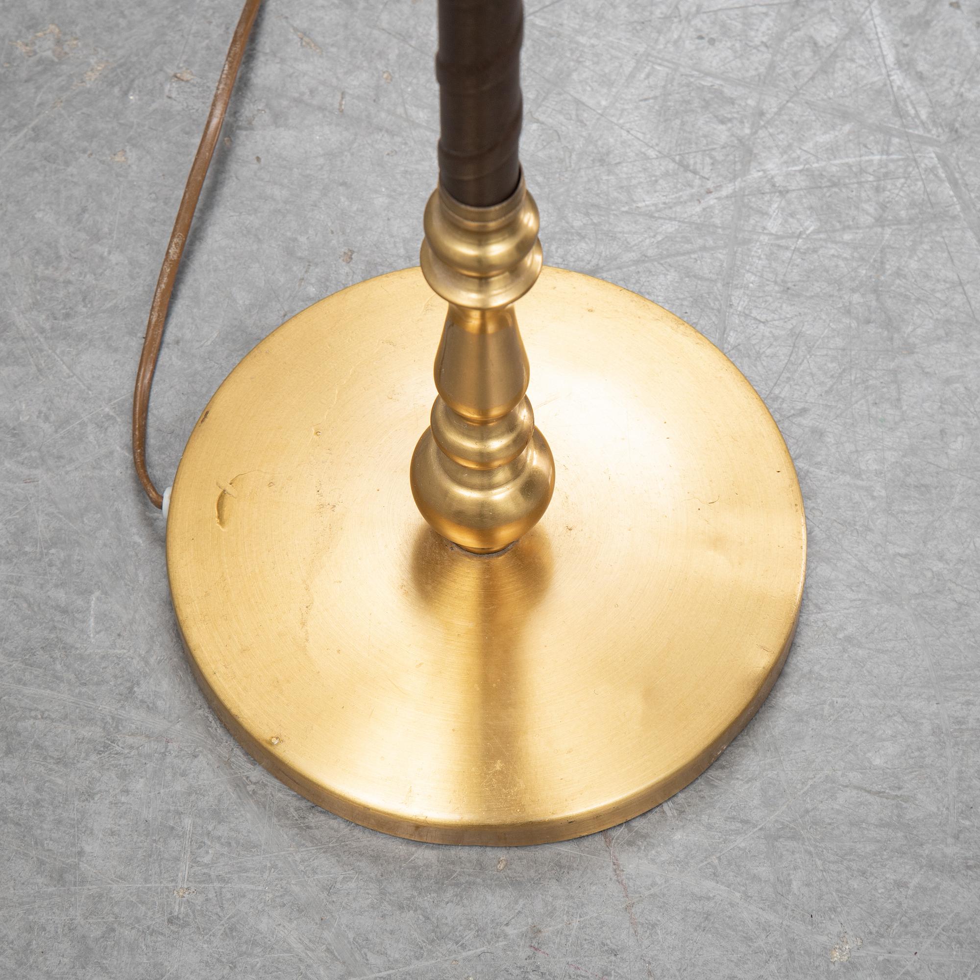 Einar Bäckstöm, a brass floor light, second half of the 20th Century.