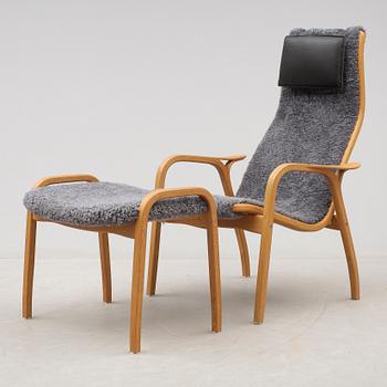 FÅTÖLJ med FOTPALL, "Lamino", Yngve Ekström, Swedese.