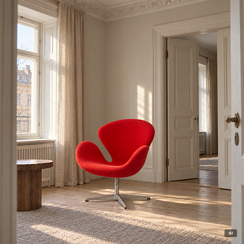 Arne Jacobsen, Fåtölj, "Svanen", Fritz Hansen, Danmark, 2000-tal.