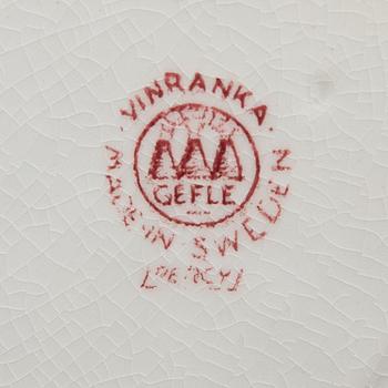 Arthur Percy, servis, 39 delar, flintgods, "Vinranka", Gefle.