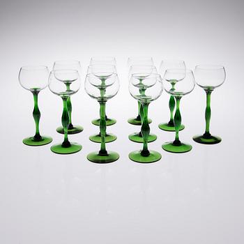 GLAS PÅ FOT, 12 st, 1900-talets sista kvartal.