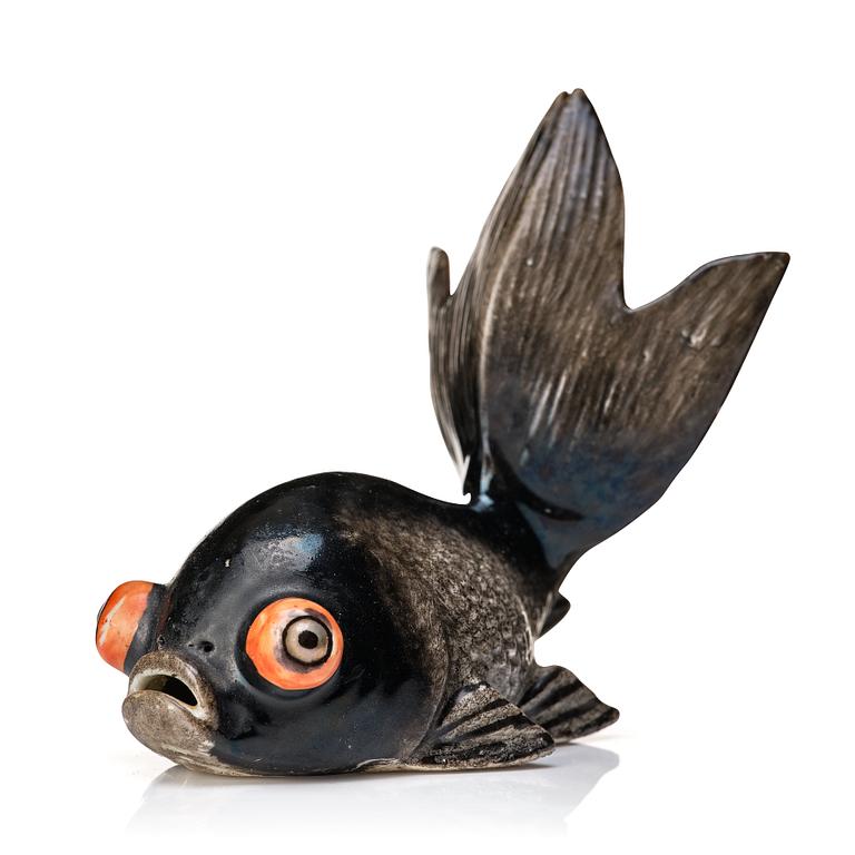 A Chinese Export figurine of a fish, Qing dynasty, Qianlong (1736-95).