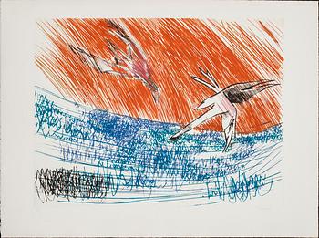 ULF TROTZIG, färgetsning, signerad och numrerad 2/80.