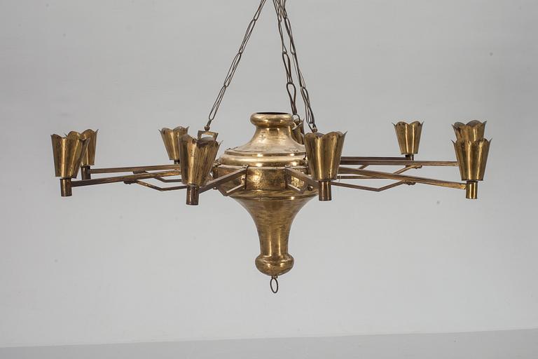 TAKLAMPA, 1900-talets mitt. Diam 150, höjd c:a 50 cm.