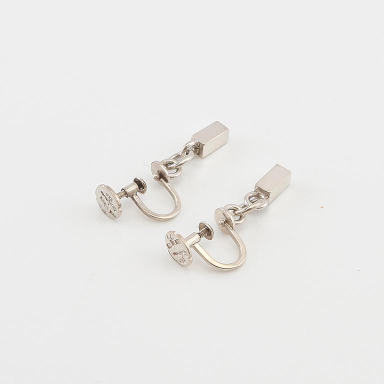 Wiwen Nilsson, a pair of silver earrings, Lund 1956.