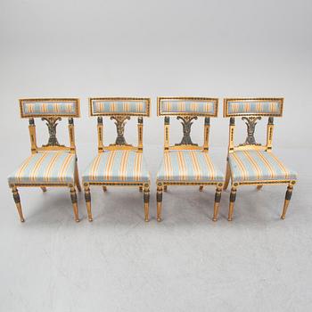 A set of four late Gustavian style chairs from Nordiska Kompaniet, early 20th Century.