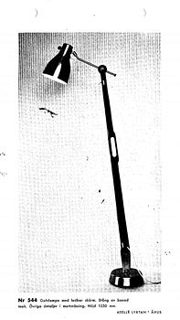 Hans Bergström, golvlampa, modell "544", ateljé Lyktan, Åhus, 1940-50-tal.