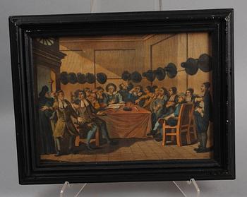 WILLIAM HOGARTH, efter, gravyrer, 9 st, handkolorerade, England 1700/1800.