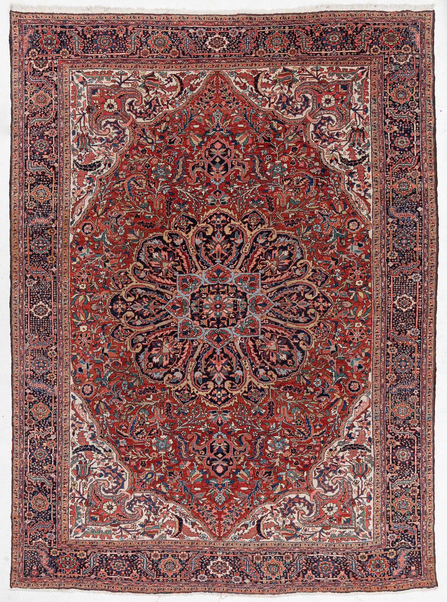 A semi-antique Ahar carpet, North west Persia, c. 410 x 300 cm.