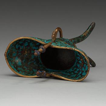 OFFERKÄRL, cloisonné. Qing dynastin (1644-1912).