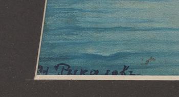 NIKOLAJ RYKALOFF, akvarell, signerad.