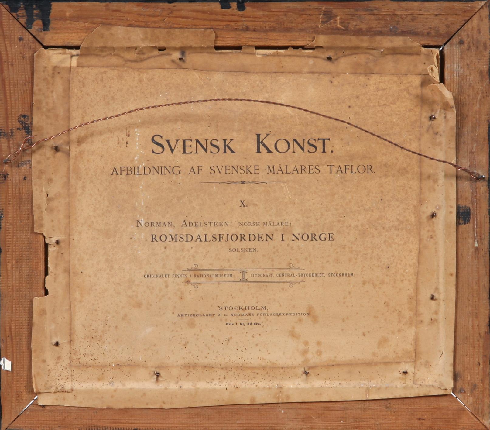 ADELSTEEN NORMANN, kolorerat tryck.