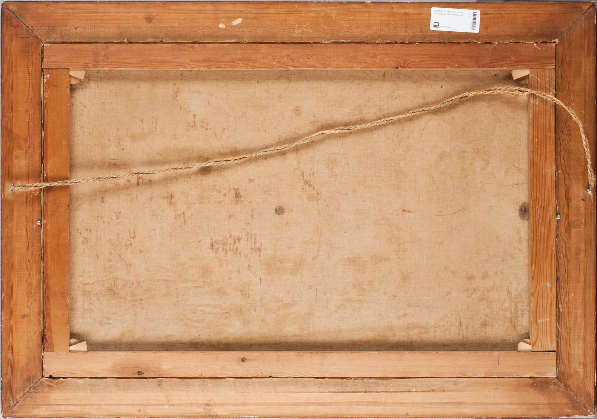 OKÄND KONSTNÄR, olja på duk. 1900-talets mitt.