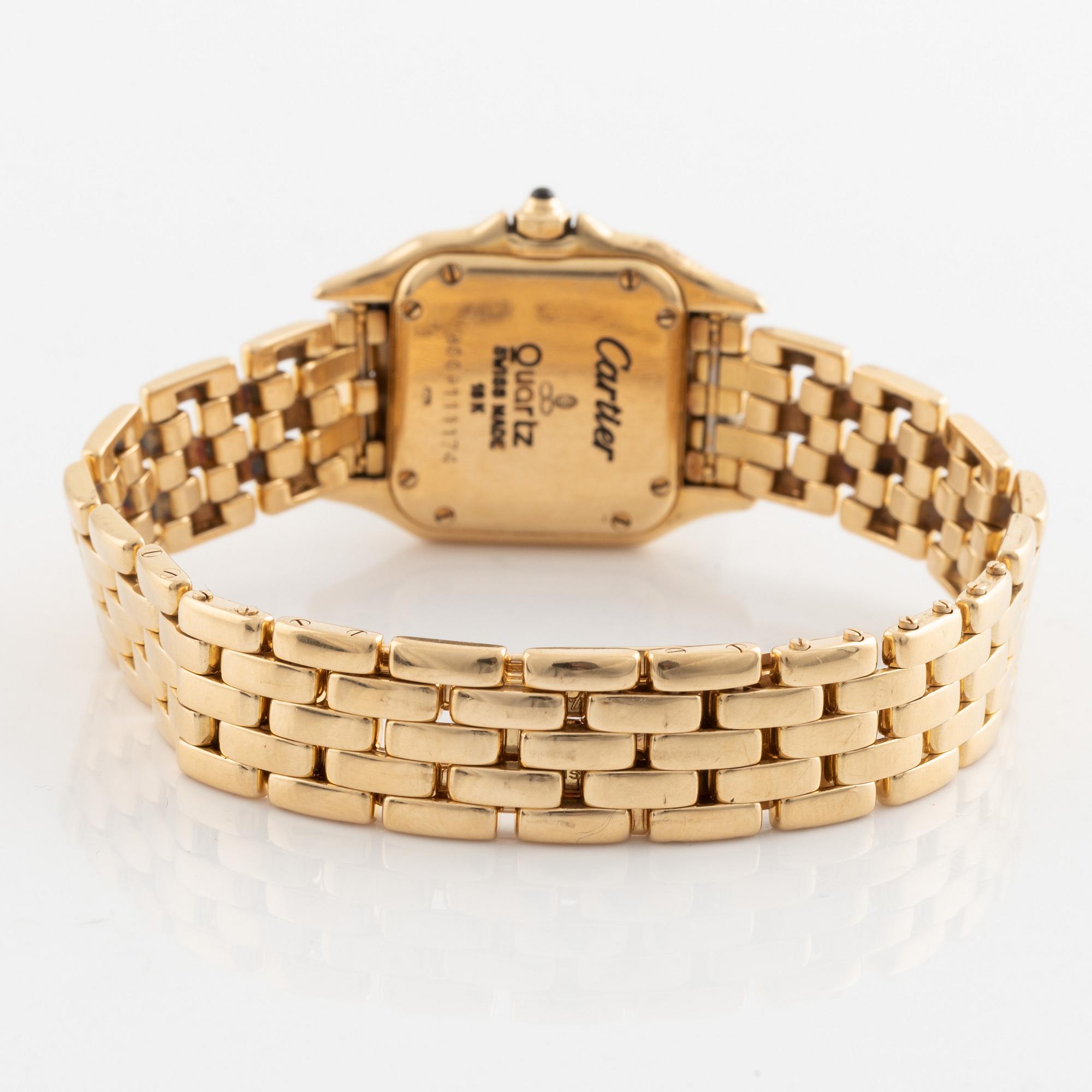 Cartier, Panthère, wristwatch, 21,5 x 21,5 (29,5) mm.