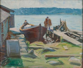 Verner Thomé, oil on board, signed and dated 1939.