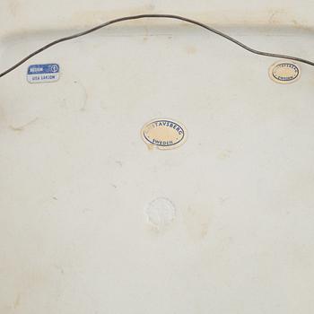 Lisa Larson, a group of three stoneware wall reliefs and two ashtrays, Gustavsberg.