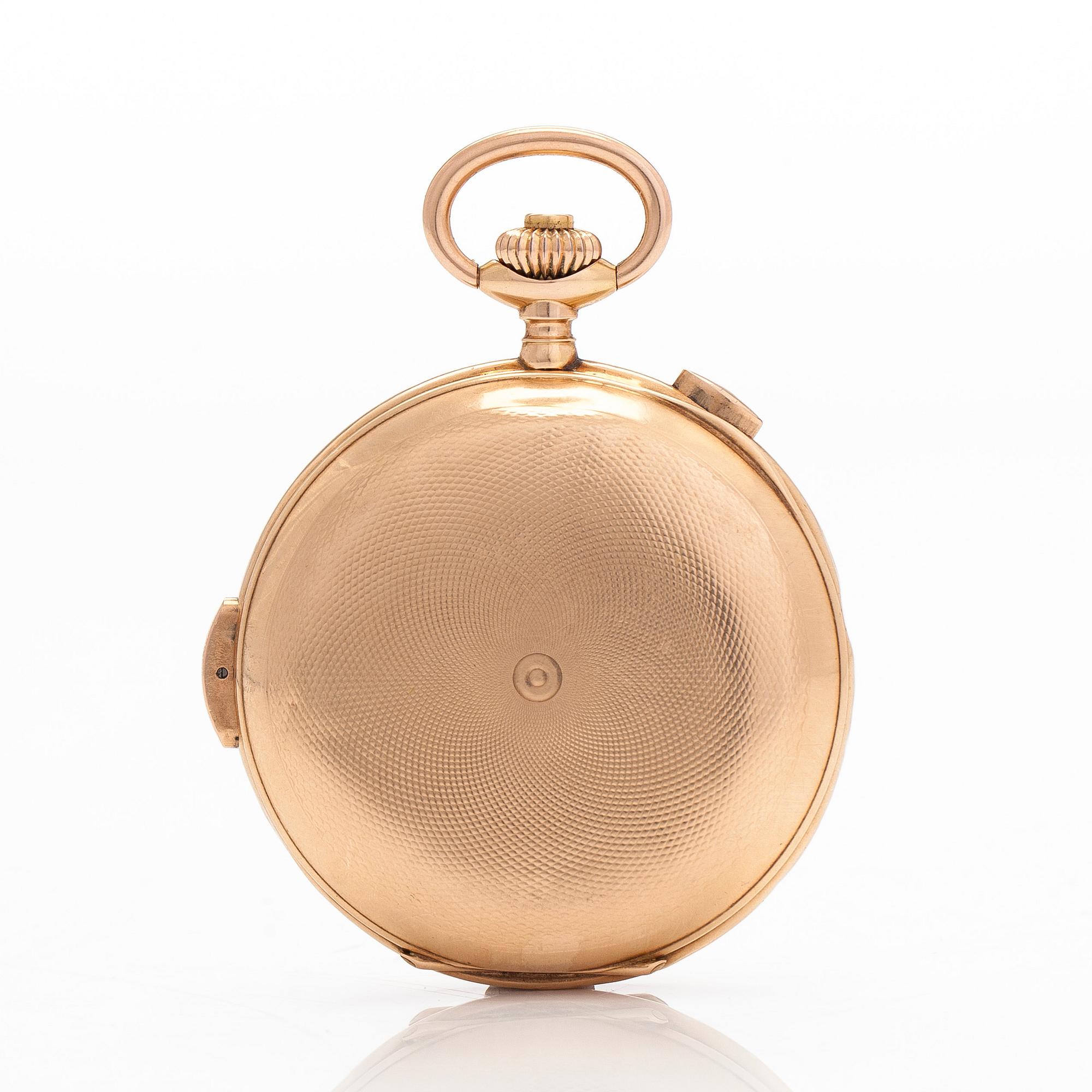 Pocket watch, hunter, repeater, 53.5 mm.