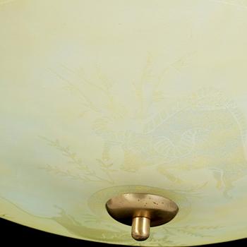 TAKPLAFOND, 1900-talets mitt, troligen Orrefors. D 63.