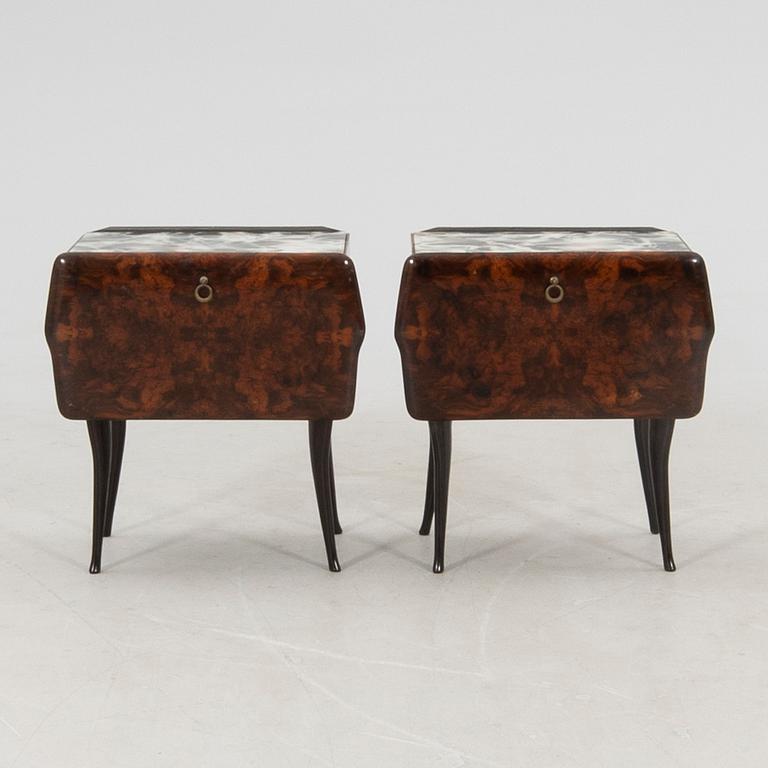 Bedside tables, a pair from the mid-20th century.