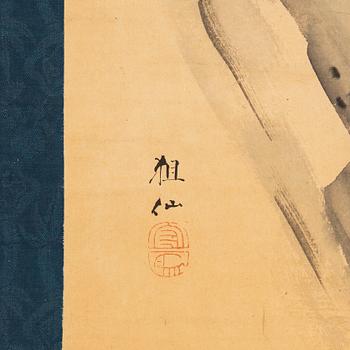 Two Japanese hanging scrolls, unidentified artist. Edo, 19th century.