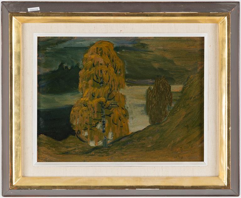 HELMER OSSLUND, Oil on paper-panel, signed.