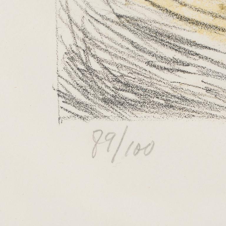 GIORGIO DE CHIRICO, färglitografi, signerad g. de Chirico och numrerad 89/100.