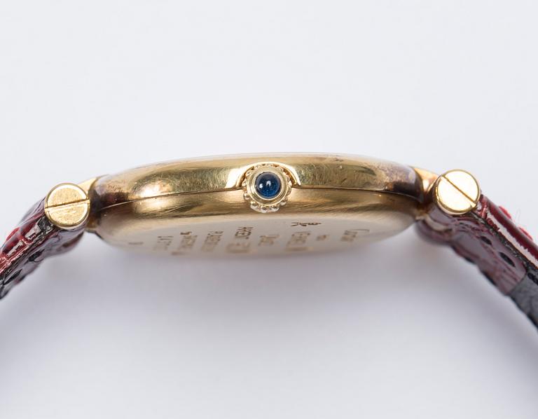 ARMBANDSUR, sterling silver, förgylld. Must de Cartier. 1980-tal.