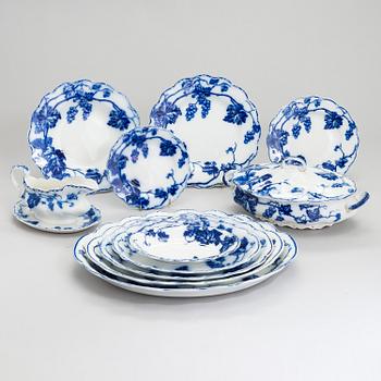 A 62-piece Johnson Brothers dinnerware set.